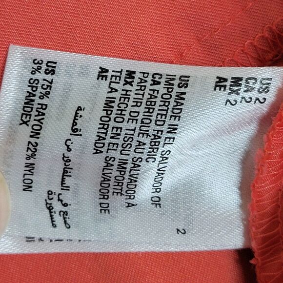 INC International Concepts Womens Size 2 Salmon Solid Pull On Bermuda Shorts - Picture 7 of 11